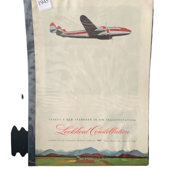 Vintage 1945 Lockheed Constellation Ad Advertisment - Picture 2 of 4